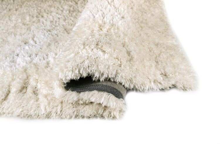 Side view of white Arctic Bliss Shag rug