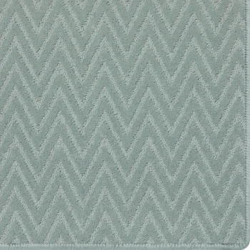 Mykonos Mosaic Rug custom size blue metal colour rug with chevron pattern and overlocked edges