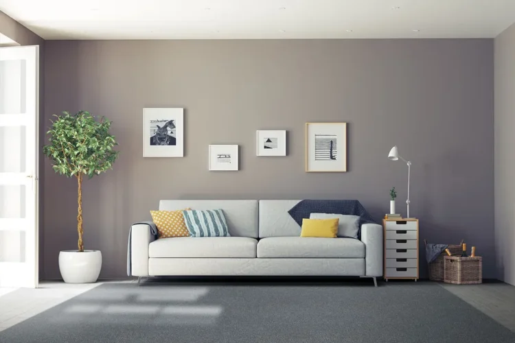 grey custom sized rug in living room