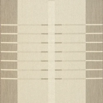 Sandstone Strata Rug with Geometric Pattern