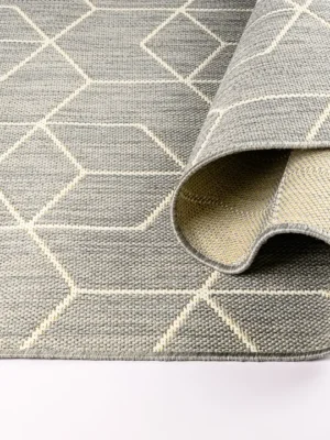 Cubist Mirage Rug side view showing woven pattern