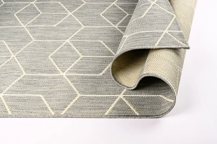 Cubist Mirage Rug side view showing woven pattern