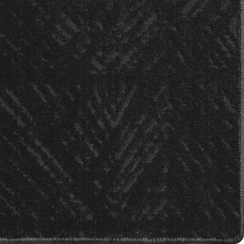 Provence Patches Rug Charcoal carpet rug with scale pattern and overlocked edges