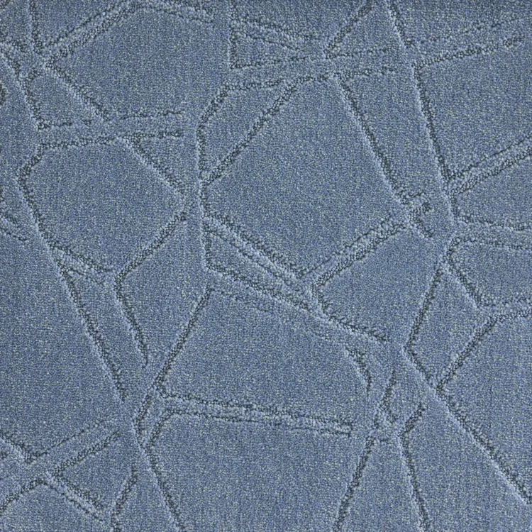 blue cut loop broadloom rug