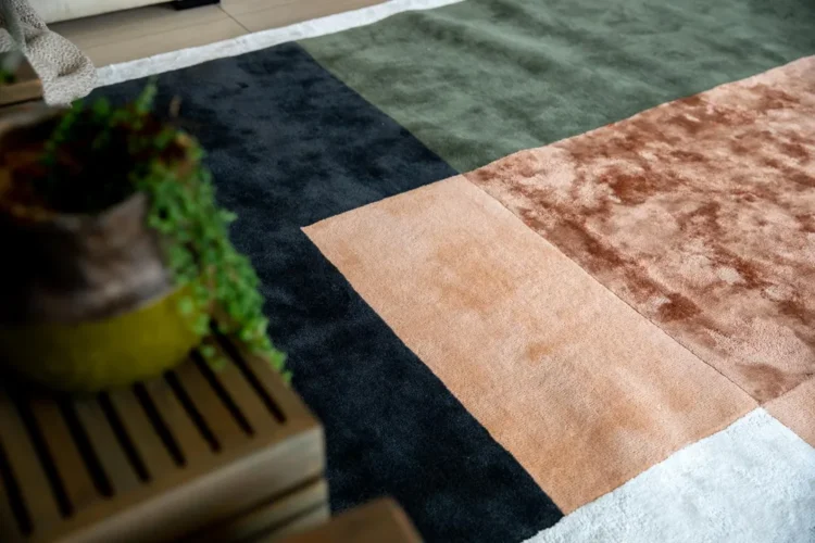 multi colour geometric rug