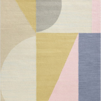 Dawn rug has different colours and shapes