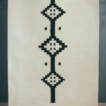 Karoo Rug a white and black rug