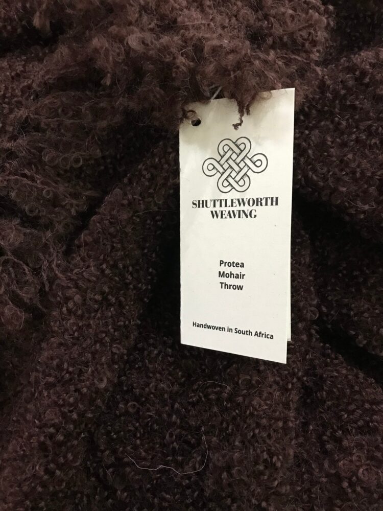 brown mohair throw