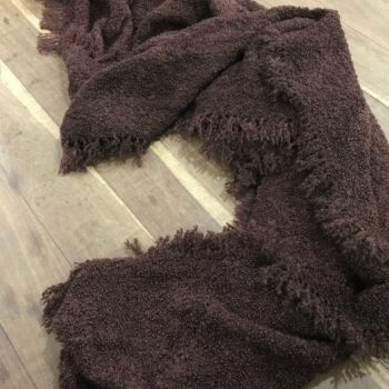 Brown Mohair Throw Blanket