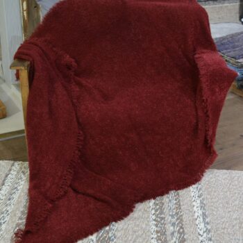 Maroon Mohair Throw Blanket