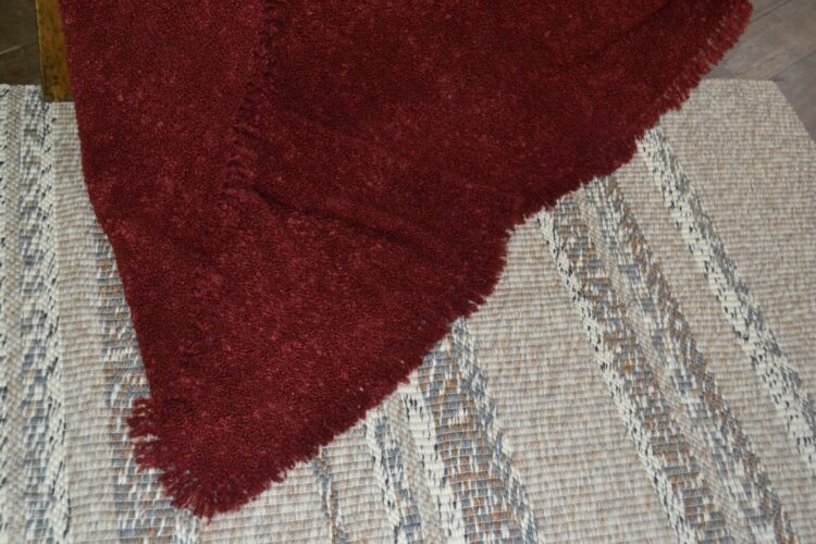 maroon mohair throw