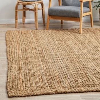 Gold Reversible Jute Rug