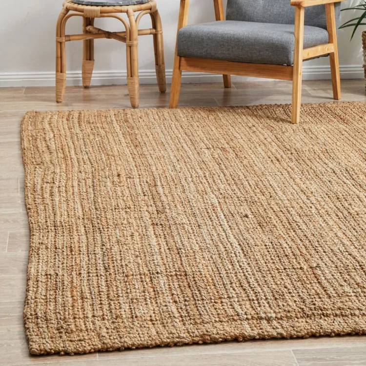 Gold Reversible Jute Rug