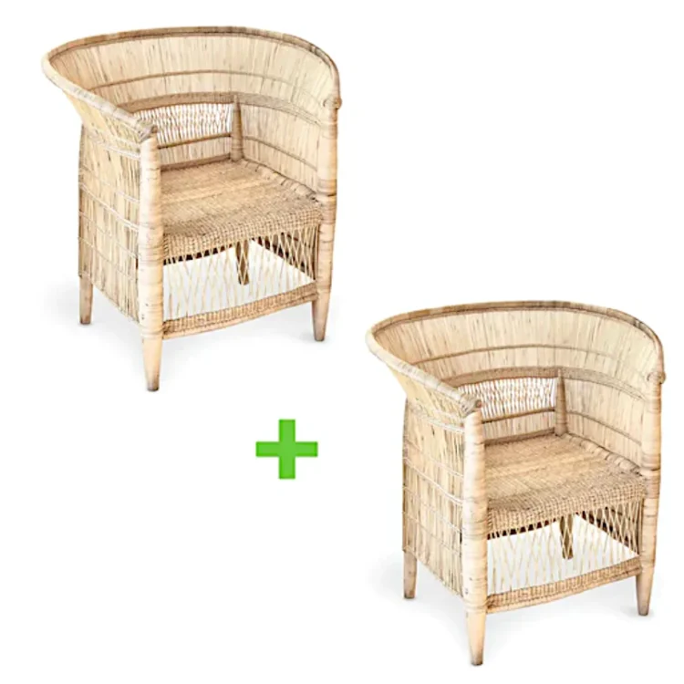 Traditional wicker chair bundle no cushion