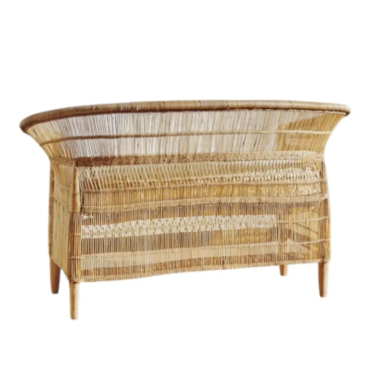 Traditional wicker couch no pillow