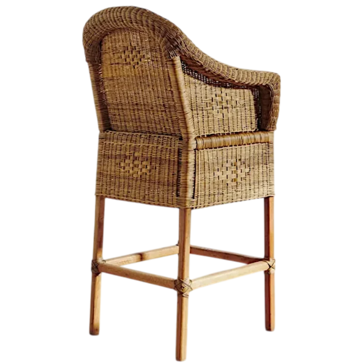 Classic Wicker Bar Stools