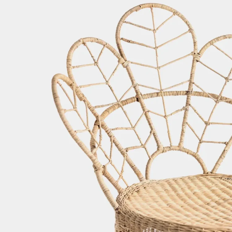Wicker Flower Chair back