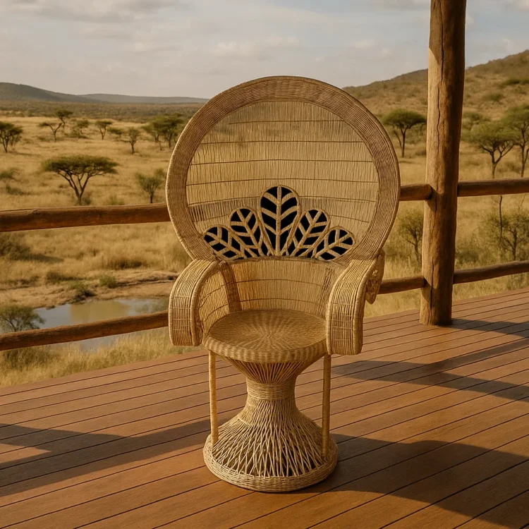 Peacock Wicker Chair Safari