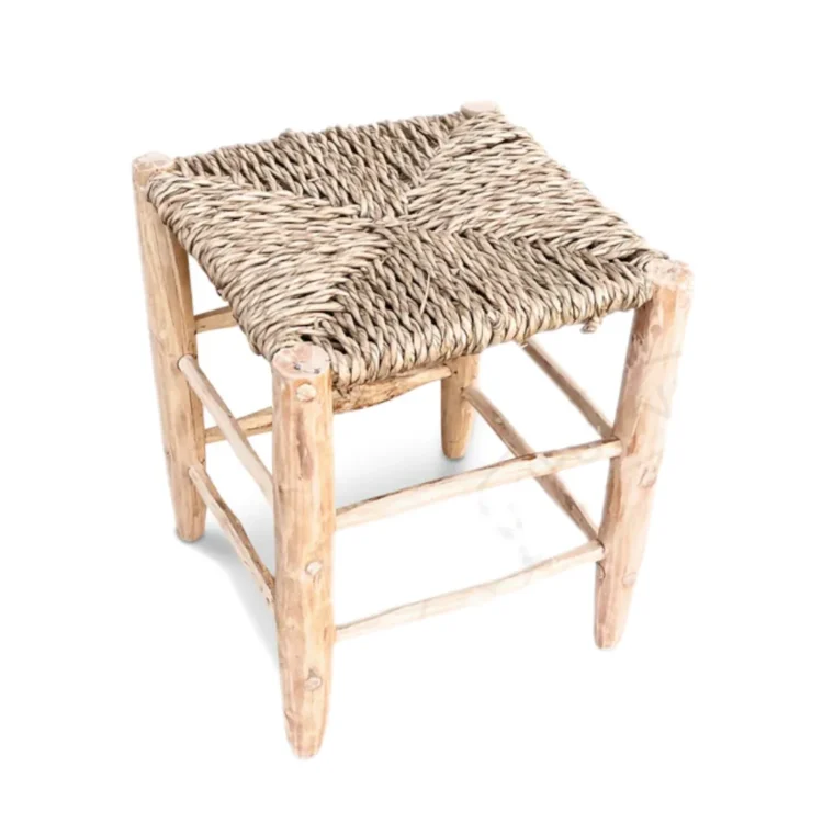Wicker Half Stool Bench Chair