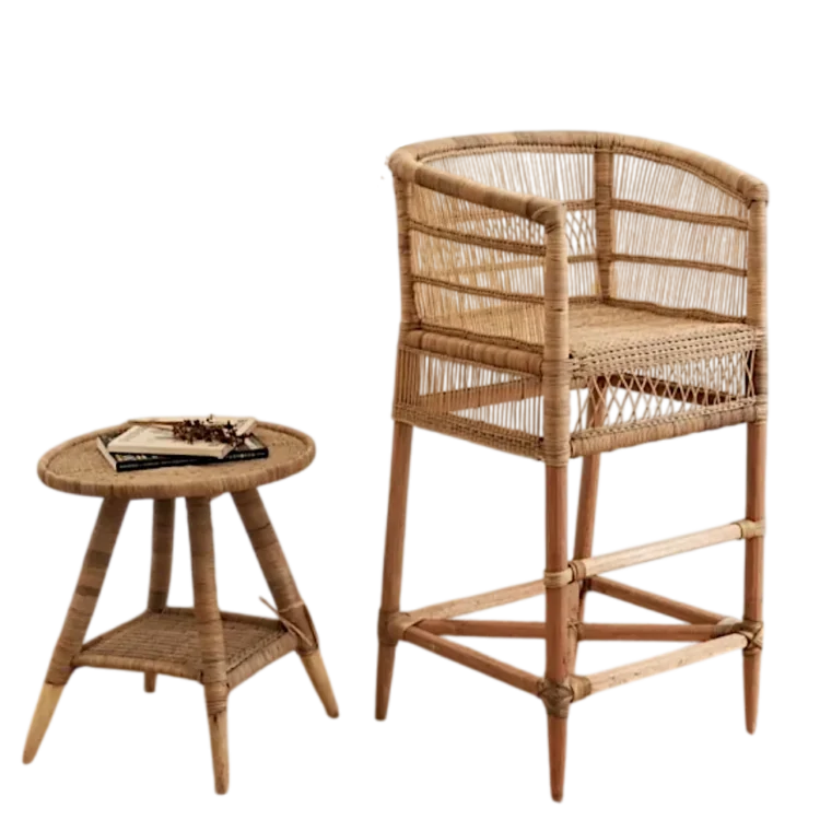 Traditional Wicker Bar Stools