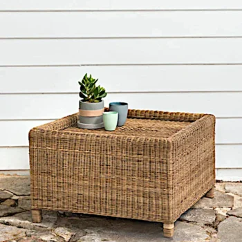 wicker box table